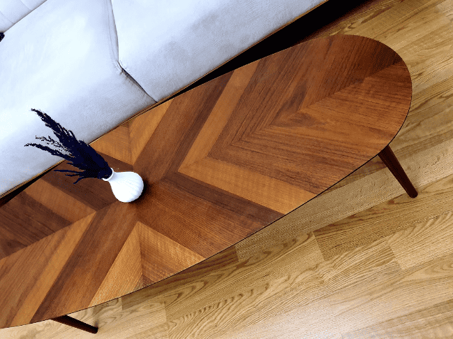 Walnut Oval Coffee Table