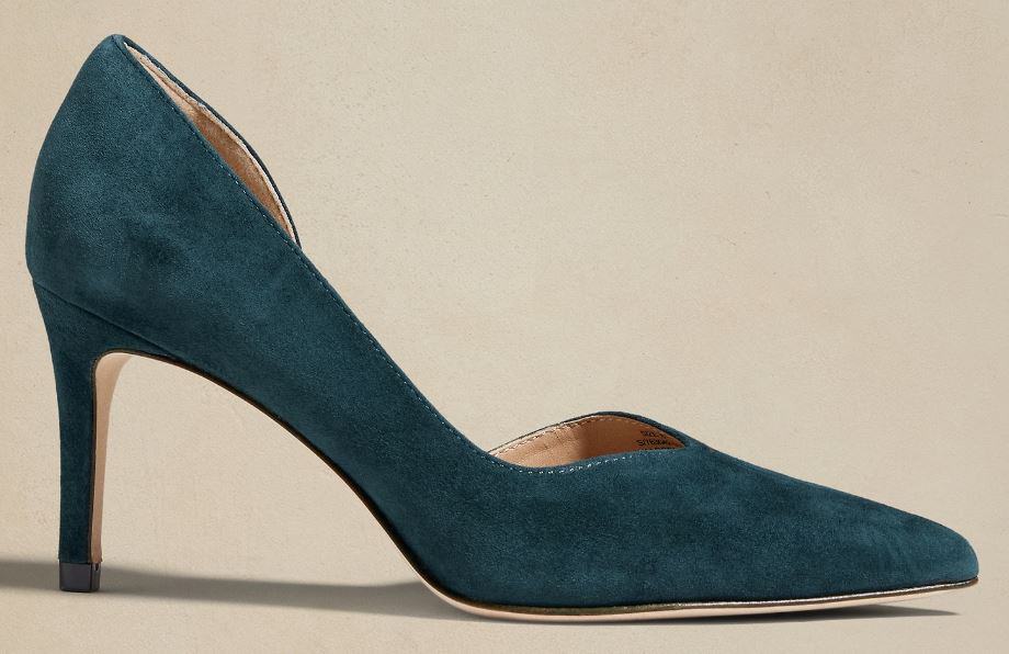 Green Suede Pump
