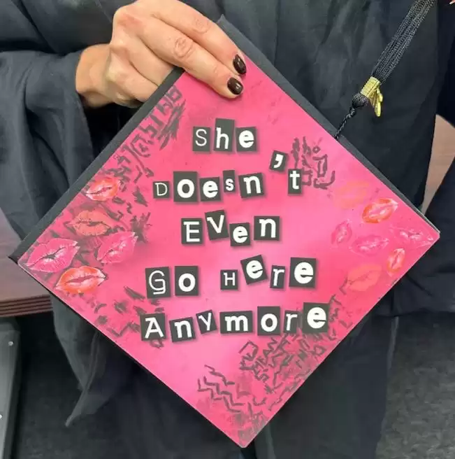 Mean fashion girls grad cap