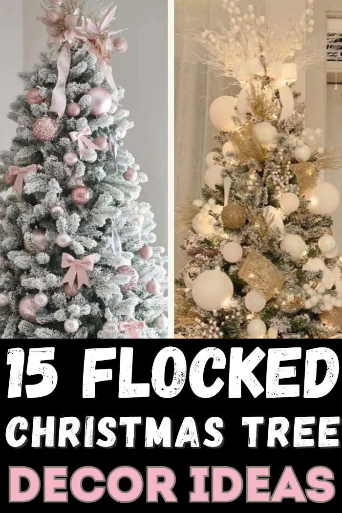flocked christmas tree decor
