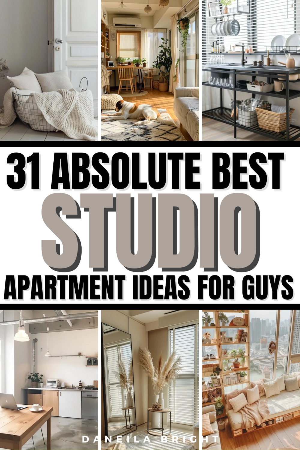 31 Small Studio Apartment Ideas For Guys To Transform Cluttered Spaces ...