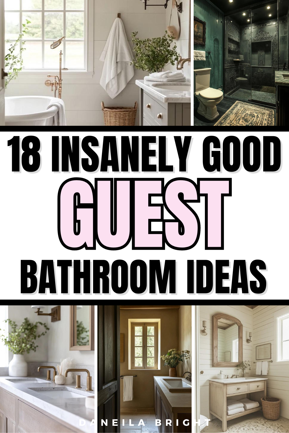 18 Insanely Good Guest Bathroom Ideas! - Daneila Bright