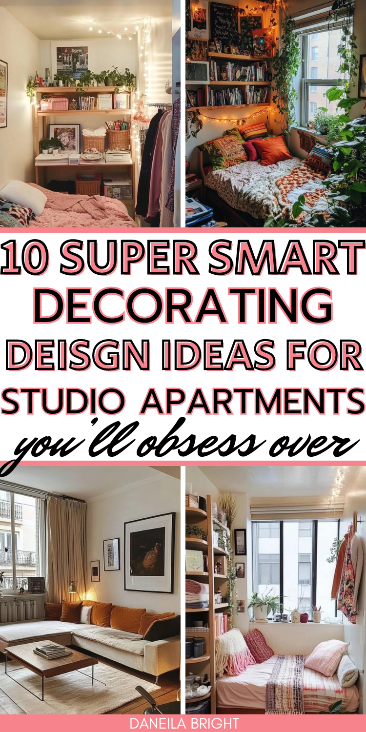 10 Genius Decorating Ideas For Studio Apartments - Daneila Bright