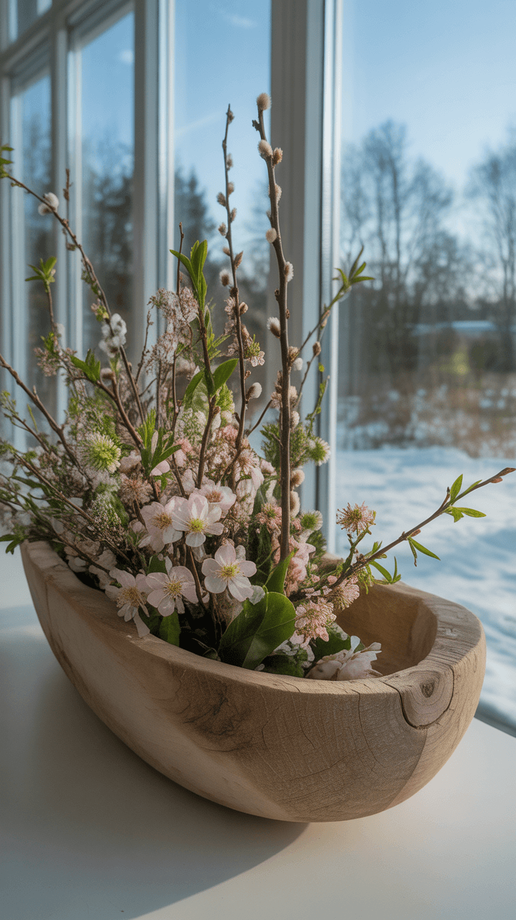 spring dough bowl decor