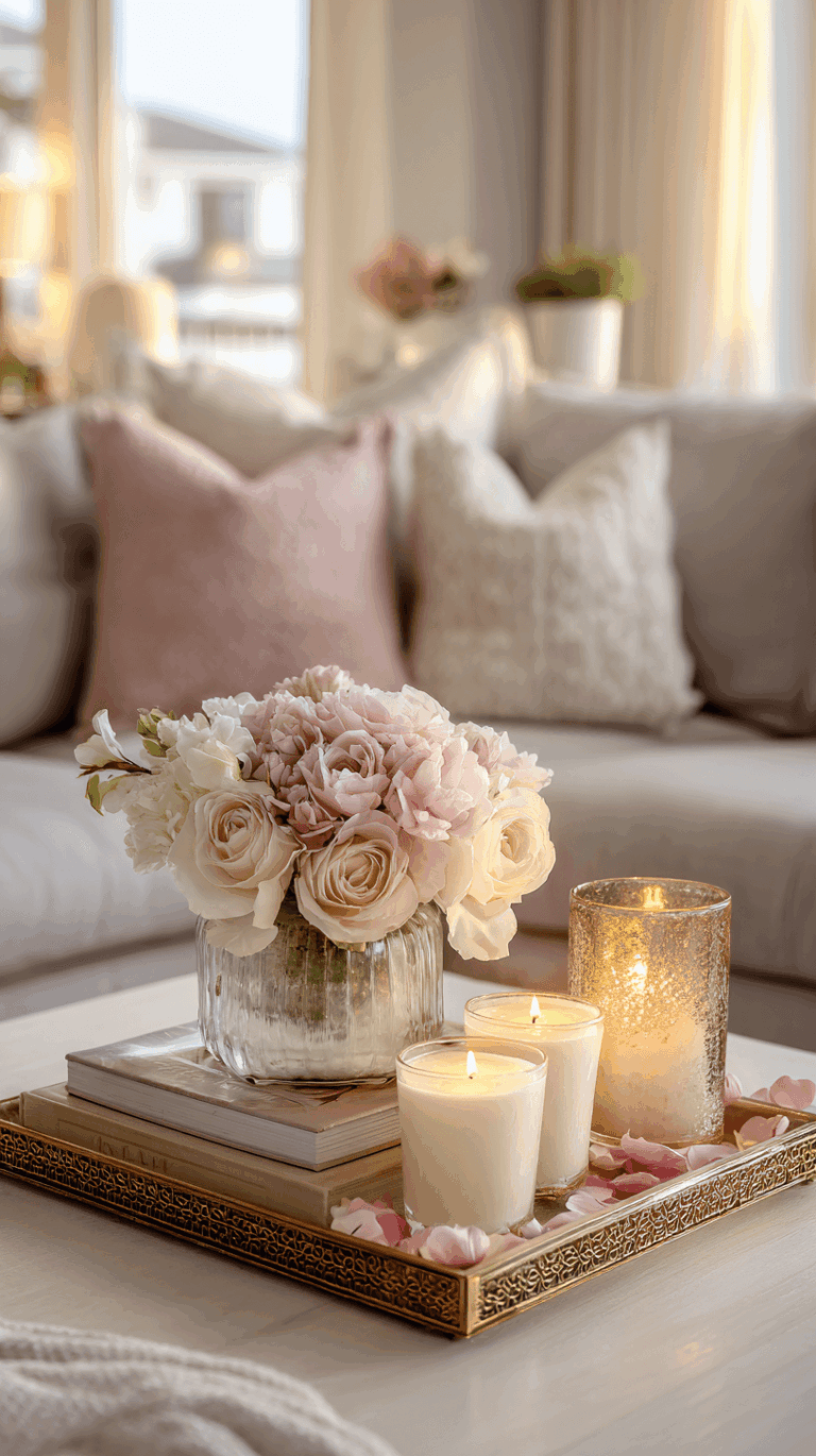 valentines coffee table decor