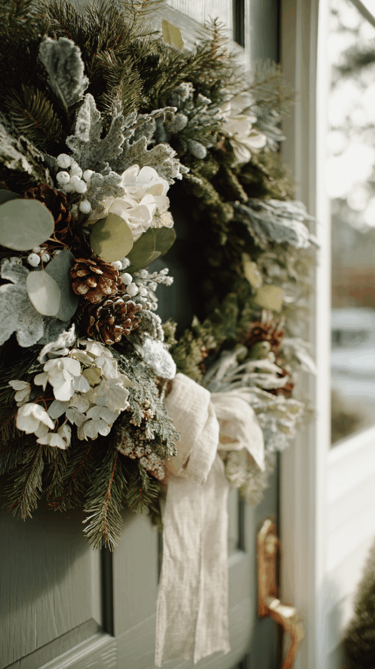 winter front door wreaths