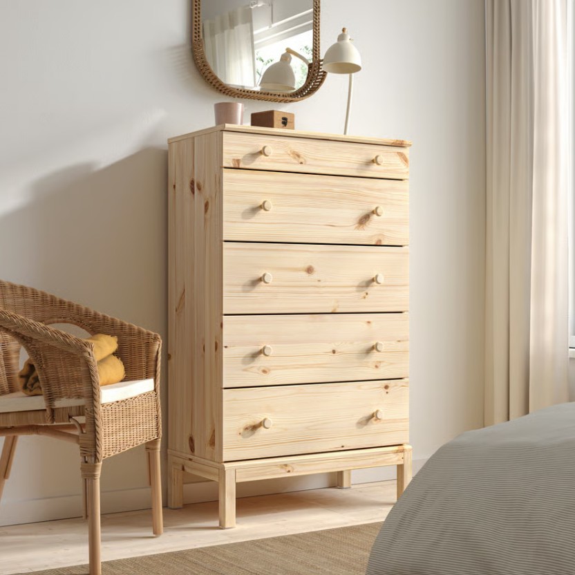 TARVA 5-drawer dresser, pine, 297/8x50" - IKEA