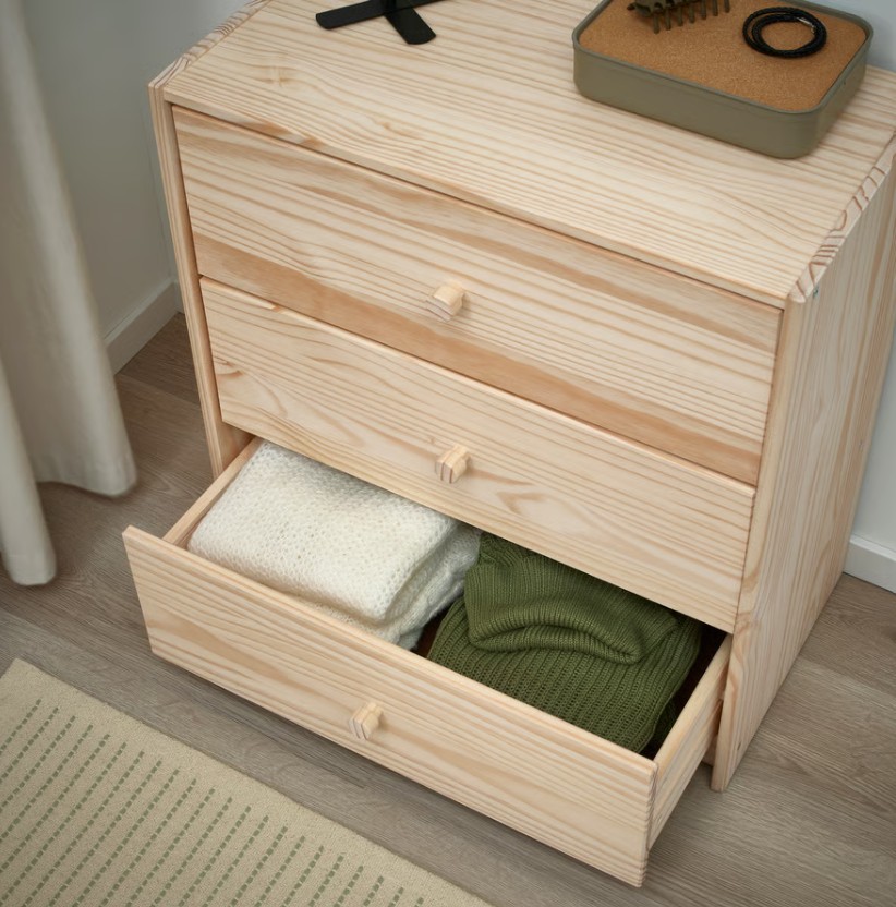 RAST 3-drawer dresser, pine, 243/8 263/4 IKEA