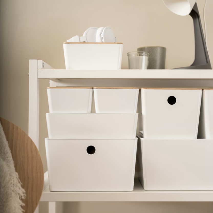 KUGGIS box with lid, white, 10 x13 x6" - IKEA