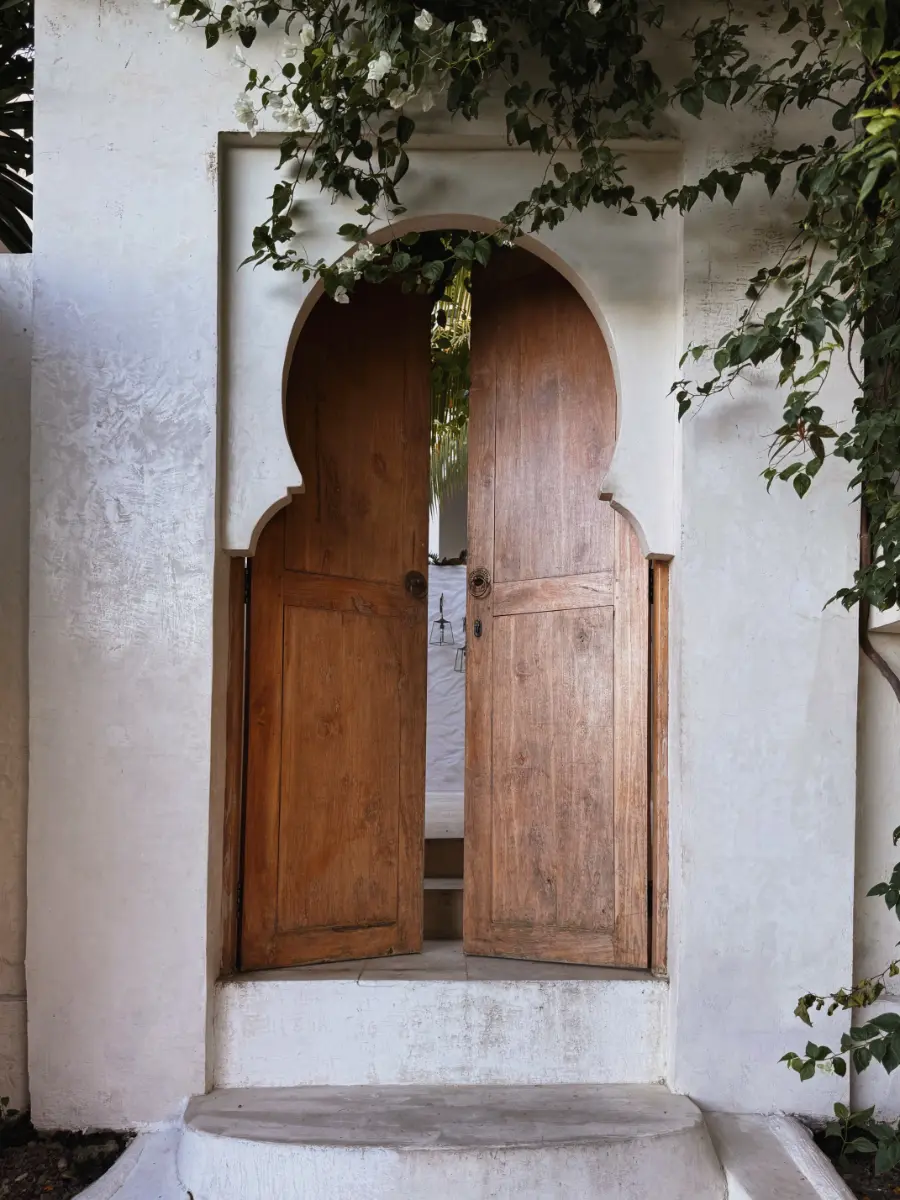 arched wood doors
