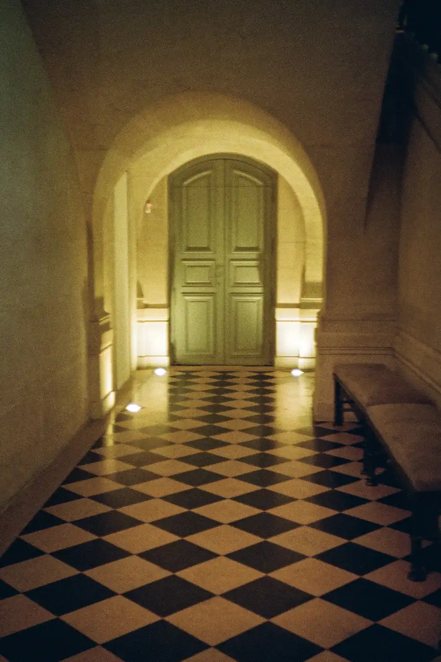 checkered floor entry hallway