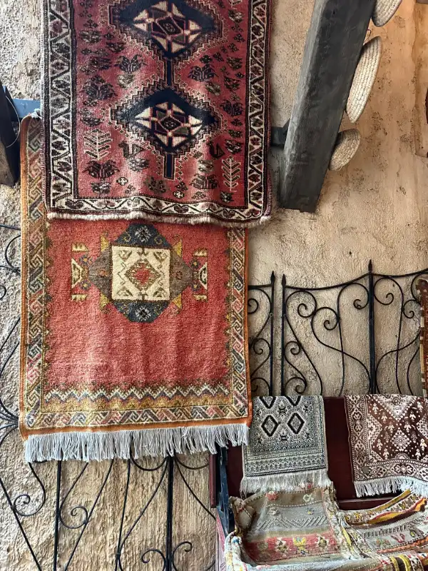vintage rug in an entry